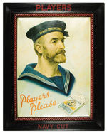 "PLAYERS NAVY CUT" TOBACCO CELLULOID FRAMED SIGN.