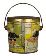 PETER COTTONTAIL TIN CANDY PAIL.