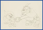 SILLY SYMPHONIES - THE ROBBER KITTEN PRODUCTION DRAWING TRIO.