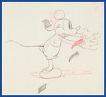 THRU THE MIRROR PRODUCTION DRAWING FEATURING MICKEY MOUSE.