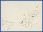 MICKEY'S RIVAL PRODUCTION DRAWING FEATURING MICKEY AND MINNIE MOUSE.