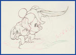 BRAVE LITTLE TAILOR PRODUCTION DRAWING PAIR FEATURING MICKEY MOUSE & WILLIE THE GIANT.