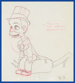 SILLY SYMPHONIES - MOTHER GOOSE GOES HOLLYWOOD PRODUCTION DRAWINGS - CHARLIE McCARTHY & W.C. FIELDS.