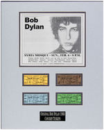 "BOB DYLAN" CONCERT TICKETS PRESENTATION DISPLAY.