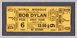 "BOB DYLAN" CONCERT TICKETS PRESENTATION DISPLAY.