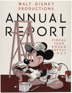 WALT DISNEY PRODUCTIONS ANNUAL REPORT 1947 IN-HOUSE PUBLICATION.