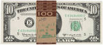 $10 FEDERAL RESERVE NOTES 1950-D BAND OF TEN SEQUENTIAL UNCIRCULATED.