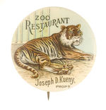 SUPERB 1.25" CIRCA 1900 FOR CINCINNATI'S "Z00 RESTAURANT."