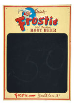 "FROSTIE OLD FASHIONED ROOT BEER" EMBOSSED MENU BOARD.