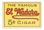 CIGAR AND TOBACCO RELATED FIVE POSTER STAMPS.