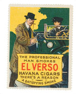 CIGAR AND TOBACCO RELATED FIVE POSTER STAMPS.