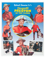 RICHARD SIMMONS SERGEANT PRESTON OF THE YUKON" SIGNED CONTRACT & POSTER.