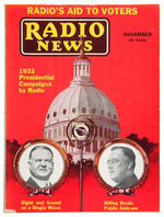 FDR/HOOVER “RADIO NEWS” MAGAZINE WITH JUGATE COVER.
