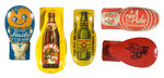 LITHO TIN ADVERTISING CLICKERS FOR SOFT DRINKS AND BEER.