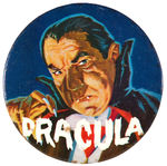 FAMOUS MONSTERS MAGAZINE FIRST VERSION LARGE “DRACULA” BUTTON.