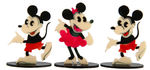 MICKEY & MINNIE MOUSE DIE-CUT CELLULOID PLACE CARD HOLDER TRIO.