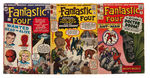 "FANTASTIC FOUR" LOT OF THREE EARLY COMICS.