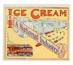 POSTER STAMP "ICE CREAM/A NATIONAL INDUSTRY."