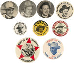 COUNTRY AND WESTERN SINGERS WITH TV SHOW COWBOY HOST BUTTONS.