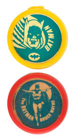 PAIR OF BATMAN VENDING MACHINE 1966 RINGS.