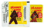 "PLANET OF THE APES (ALL NEW TV SERIES)" GUM CARD SET WITH UNOPENED PACK AND WRAPPER.