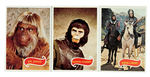 "PLANET OF THE APES (ALL NEW TV SERIES)" GUM CARD SET WITH UNOPENED PACK AND WRAPPER.