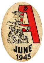 PHILADELPHIA AREA HIGH SCHOOL GRADUATION BUTTON.