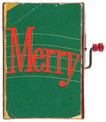 "MERRY CHRISTMAS FROM KING FEATURES SYNDICATE" MUSIC BOX BOOK W/FOLD-OUT CHRISTMAS CARD.