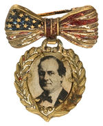 BRYAN BRASS SHELL FLAG BOW AND WREATH WITH REAL PHOTO.