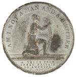 BRITISH ANTI-SLAVERY MEDAL 1834 DIRECTED AT AMERICA.