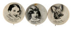 MOVIE STAR BUTTONS FROM 1930s SET INCLUDING ONE FIRST SEEN.