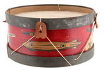 CHILD'S DRUM WITH AVIATION SCENE.