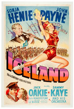 SONJA HENIE "ICELAND" ONE SHEET MOVIE POSTER.