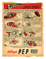 "KELLOGG'S PEP WHOLE WHEAT FLAKES" WWII THEME BOX BACKS.