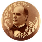 McKINLEY RARE REAL PHOTO WITH BEAUTIFUL TYPOGRAPHY AND ACCENT SCROLLS.