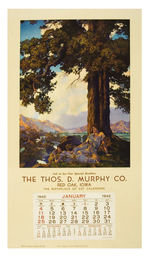 MAXFIELD PARRISH "THY WOODS AND TEMPLED HILLS" CALENDAR SAMPLE.