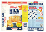 "KELLOGG'S RICE KRISPIES" CEREAL BOX FLAT PAIR W/WOODY WOODPECKER CONTENTS.