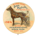 SUPERB "DAN PATCH" RACE HORSE BUTTON.