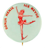 SONJA HENIE ICE REVUE SOUVENIR PIN.