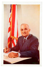 TRUMAN 1948 FULL COLOR POSTCARD FROM CALIFORNIA DEMOCRATIC COMMITTEE.