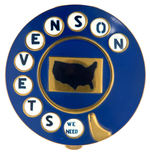 “WE NEED STEVENSON” UNUSED TELEPHONE DIAL DESIGN LADIES COMPACT.