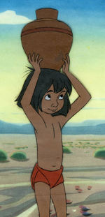 "THE JUNGLE BOOK" MOWGLI ANIMATION CEL FRAMED DISPLAY.