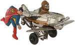 SUPERMAN ROLLOVER PLANE MARX WIND-UP (SILVER VARIETY).