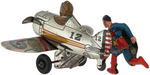 SUPERMAN ROLLOVER PLANE MARX WIND-UP (SILVER VARIETY).