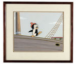 CHILLY WILLY FRAMED ANIMATION CEL WITH BACKGROUND.