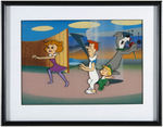 "THE JETSONS" FRAMED ANIMATION CEL DISPLAY.