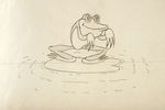 SILLY SYMPHONIES - SPRINGTIME PRODUCTION DRAWING FEATURING FLIP-LIKE FROG BY UB IWERKS.