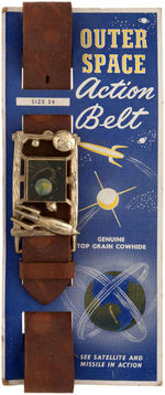 "ROCKET RANGERS SATELLITE TIE" & "OUTER SPACE ACTION BELT" CARDED PAIR.