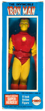 "THE INVINCIBLE IRON MAN" BOXED MEGO ACTION FIGURE.