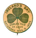 "IRELAND'S DAY" ST. LOUIS EXPO 1904 ONE-DAY ISSUE FROM HAKE COLLECTION & CPB.